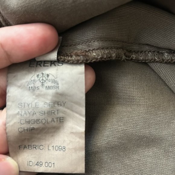 Mos Mosh Style Selby Naya Shirt Chocolate Chip size 36 - Picture 6 of 6